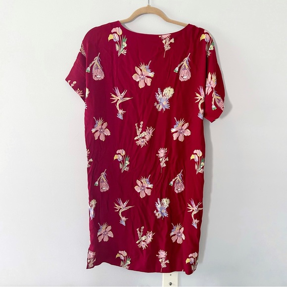 Madewell Novel Dress Red Birds of Paradise Size Medium - Picture 3 of 7